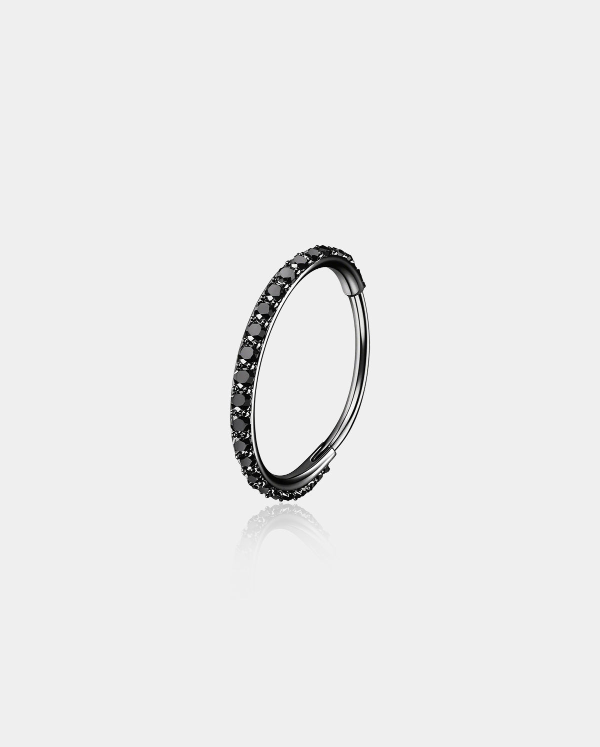 20G Pink CZ Hinged Segment Nose Ring