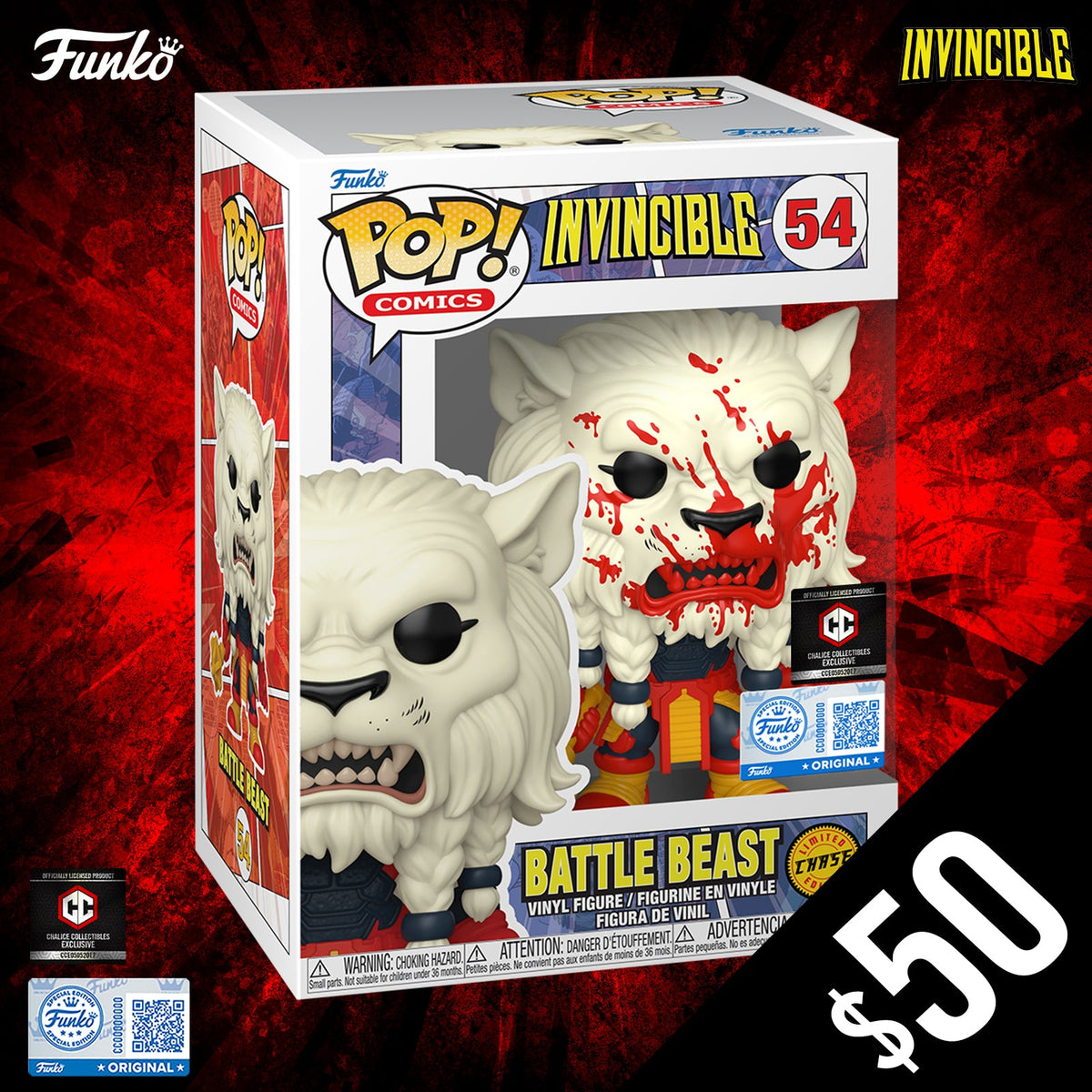 Funko Pop! Chalice Exclusive: Invincible - Battle Beast #54 (CHASE)