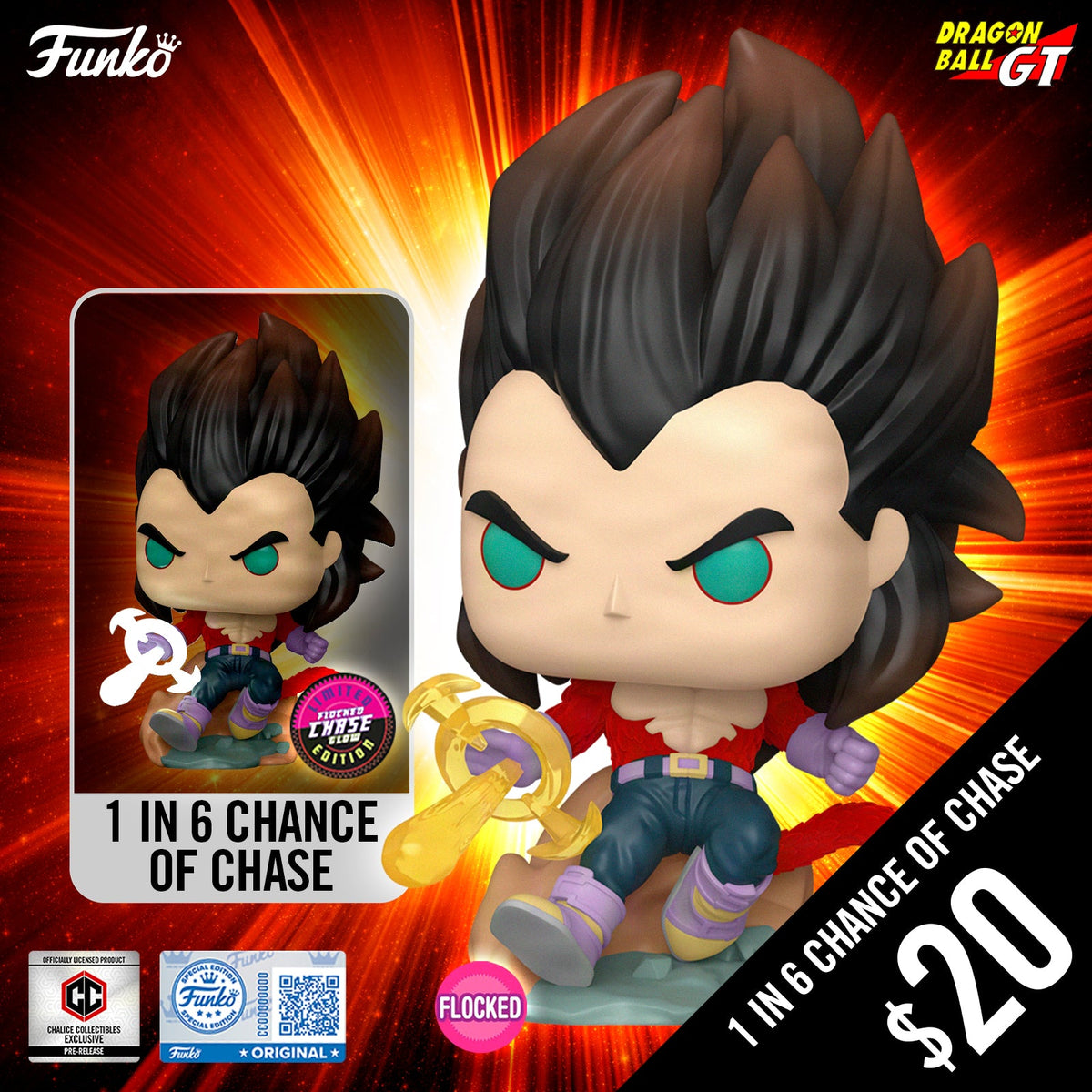 Pre-Order: Funko Pop! Chalice Exclusive: DBGT S2: SS4 Vegeta #2078 (1 in 6 chance of Chase) (PR)
