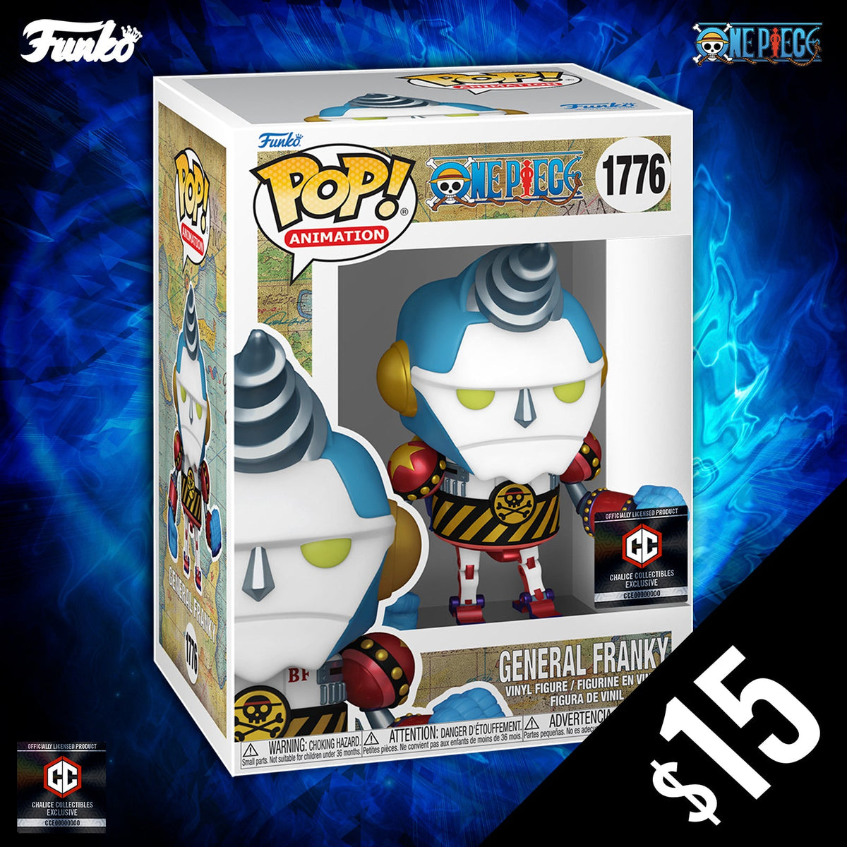 Funko Pop! Chalice Exclusive: One Piece S9: General Franky #1776 (Non-Chase)