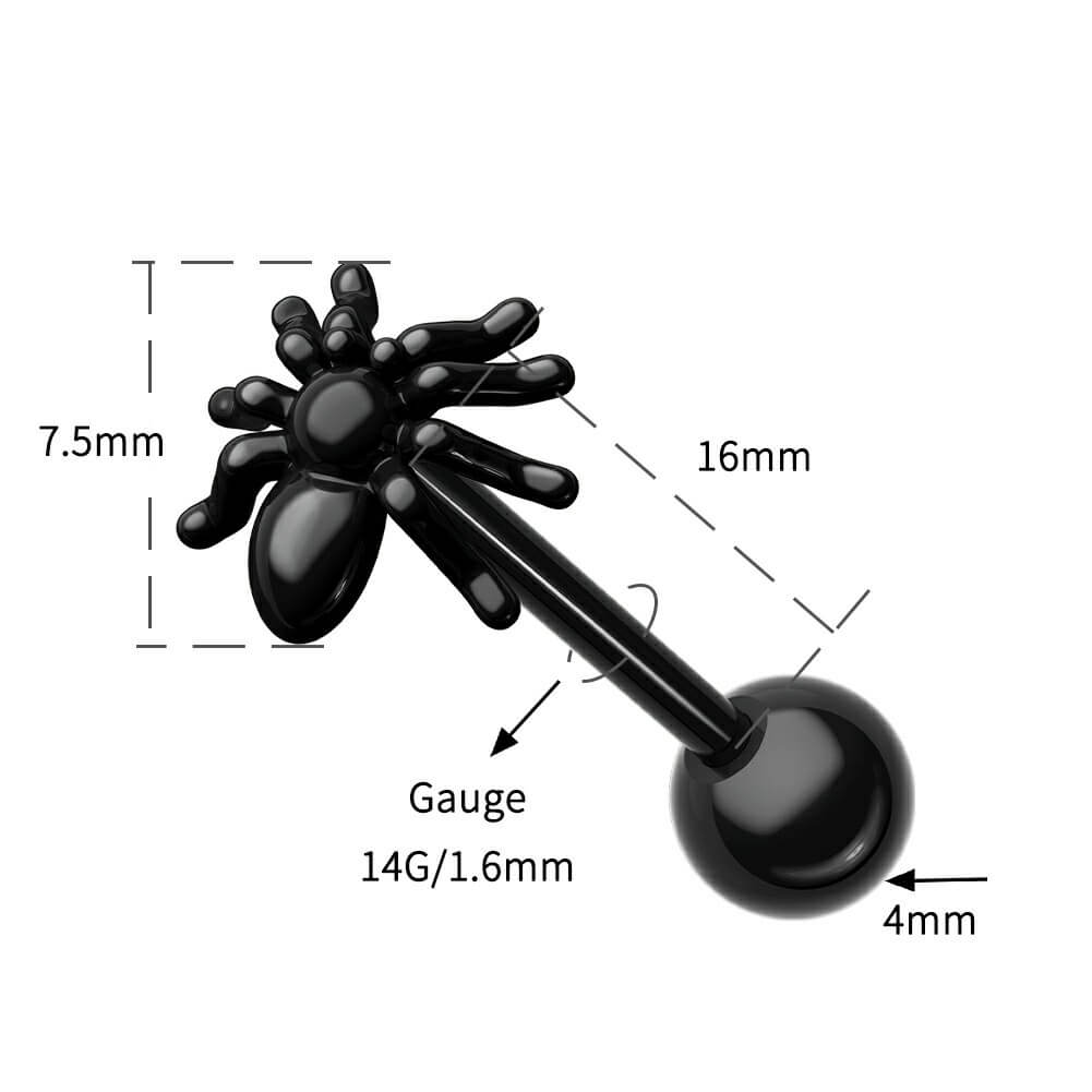 Spider Internally Threaded Tongue Barbell