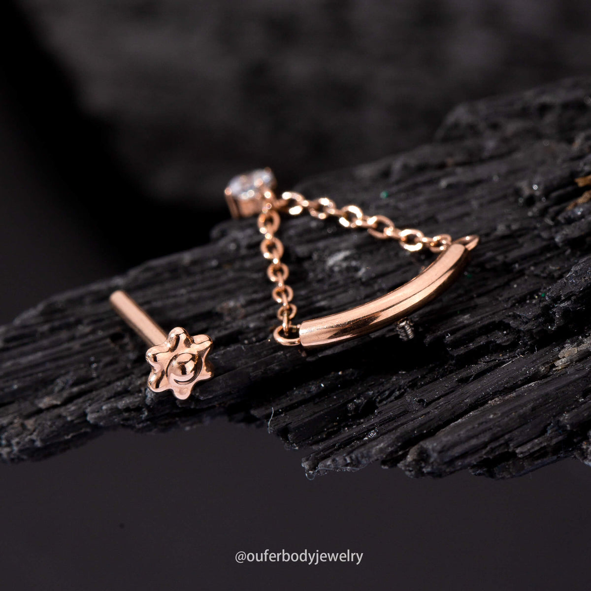 Flower Back Internally Threaded Helix Stud