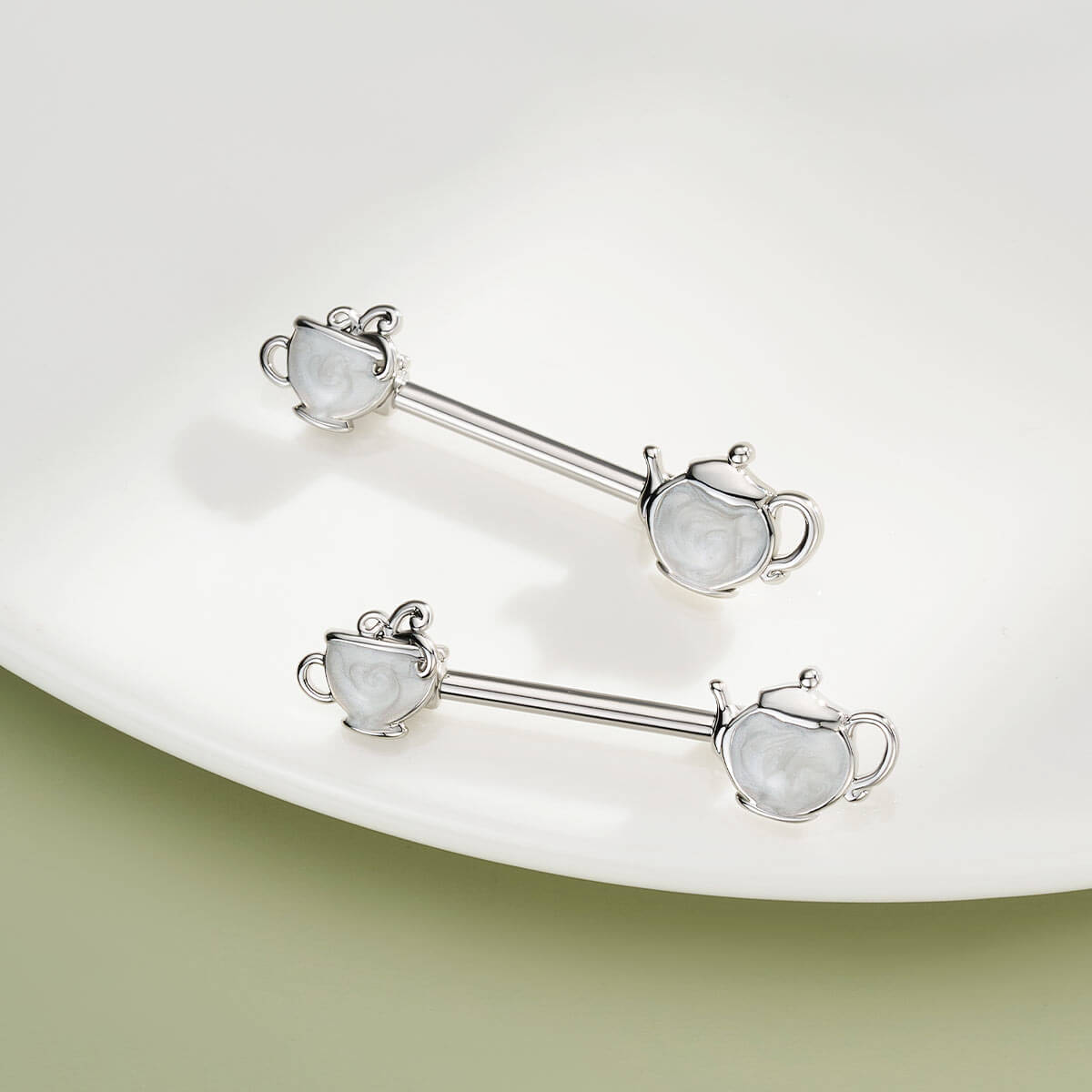 Oufer X Roly 2PCS Teapot Nipple Ring Set
