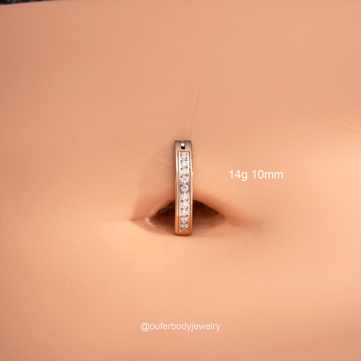 CZ Curved Clicker Belly Ring