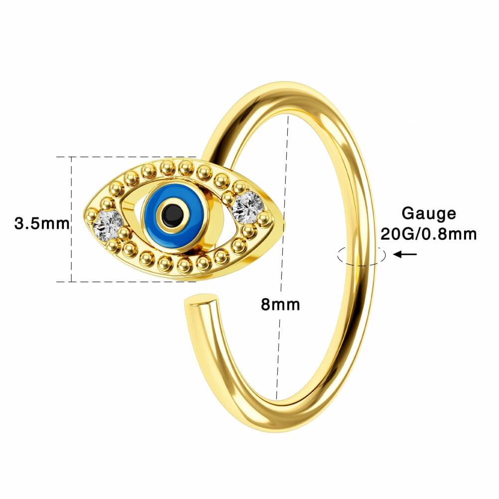 Evil Eye Seamless Nose Ring