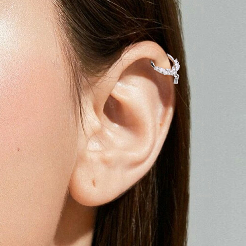 Butterfly CZ Dangle Septum Ring