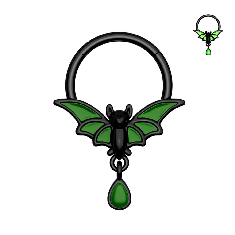 Dangle Bat Hinged Segment Septum Ring