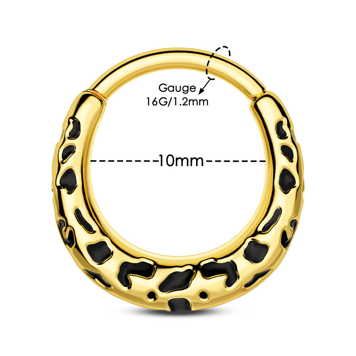 Leopard Print Septum and Daith Ring