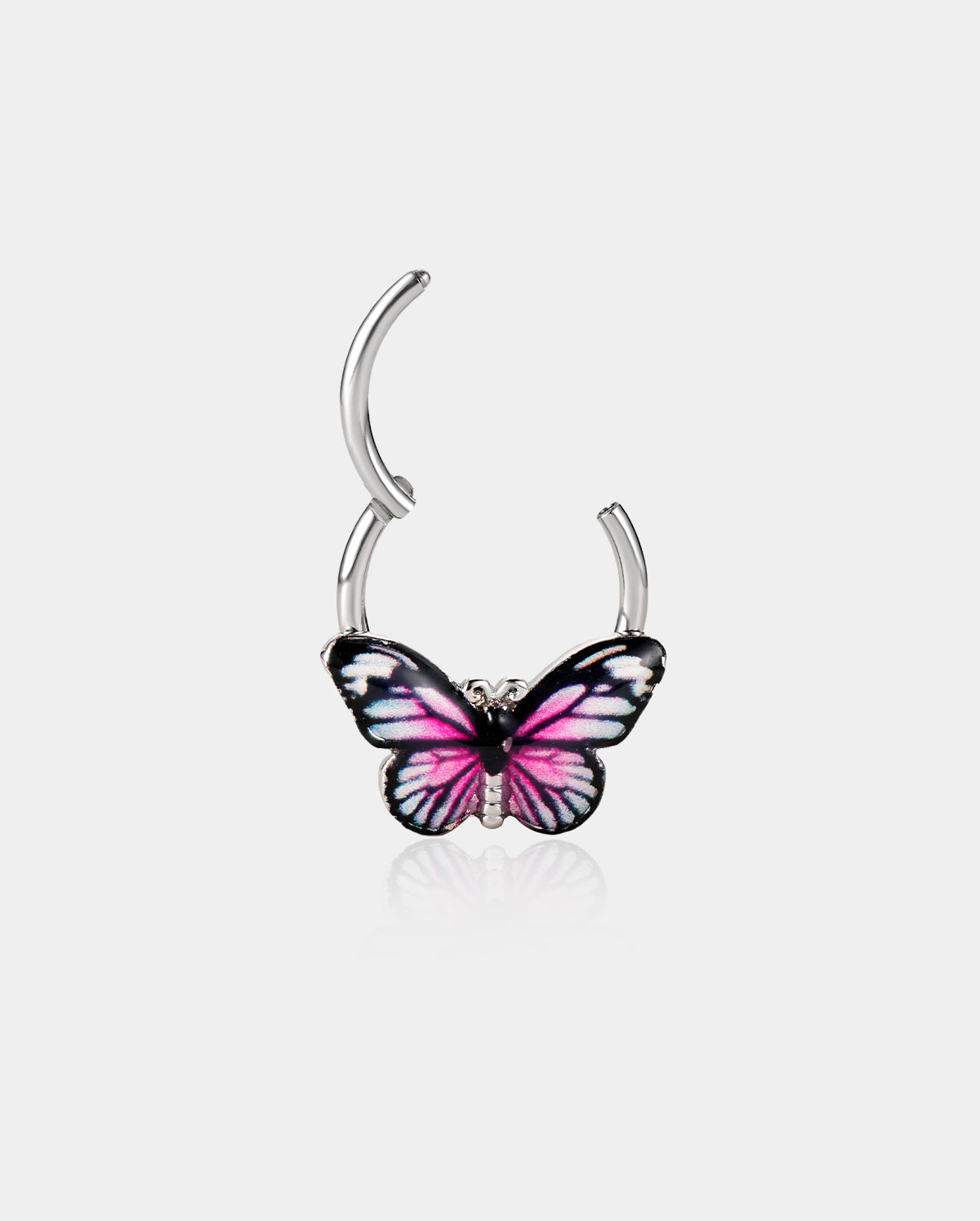 Pink Butterfly Daith Septum Ring