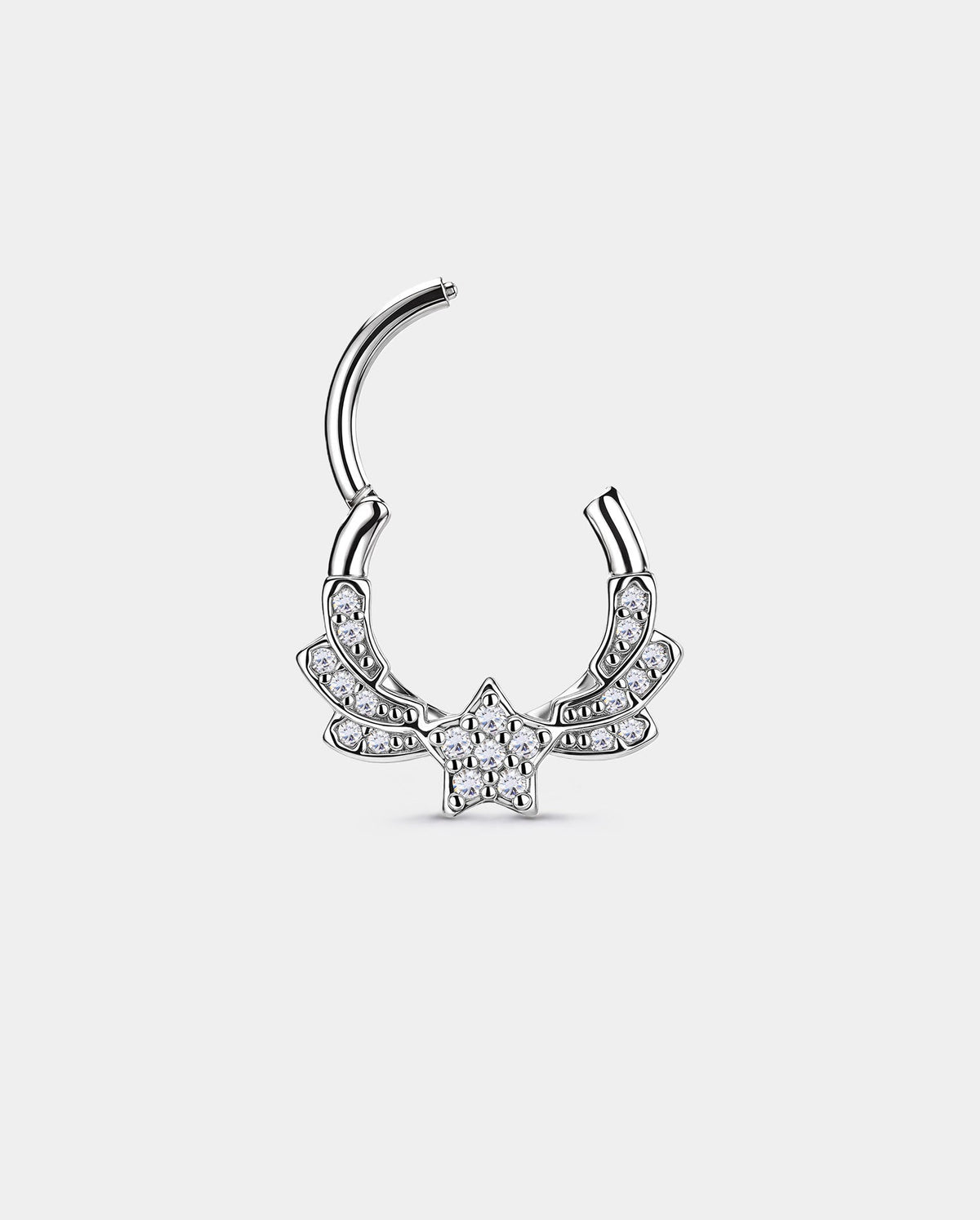 CZ Star Double-Wing Segment Septum Ring