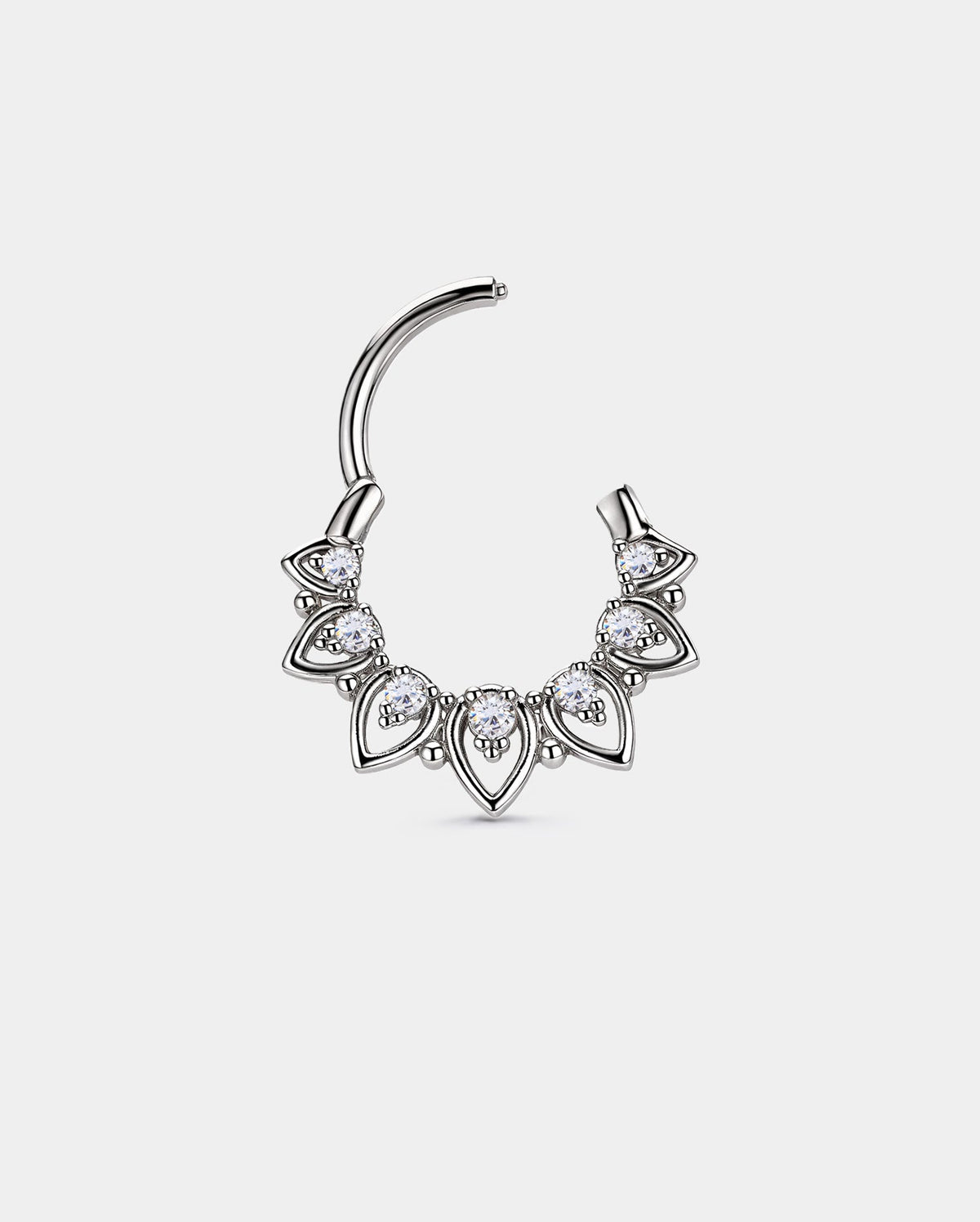 Petal CZ Segment Septum Ring