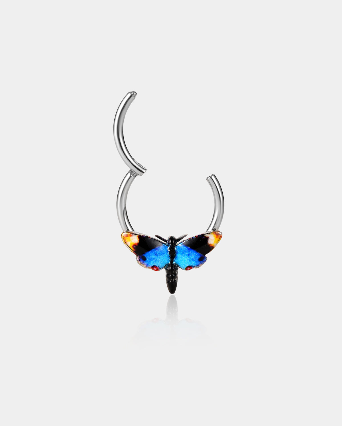 Blue Moth Daith Septum Ring