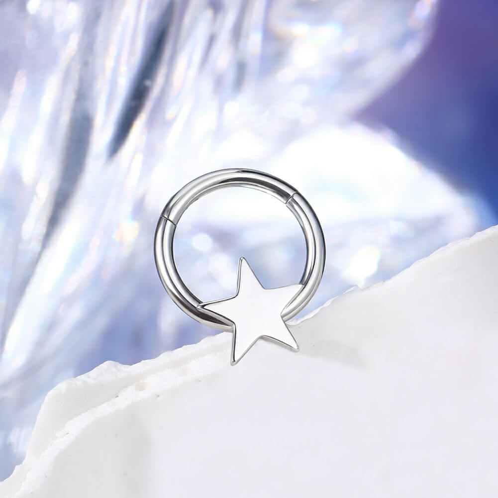 Star Hinged Septum Ring