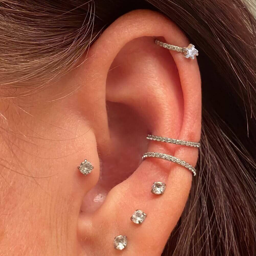 Star CZ Nose Ring