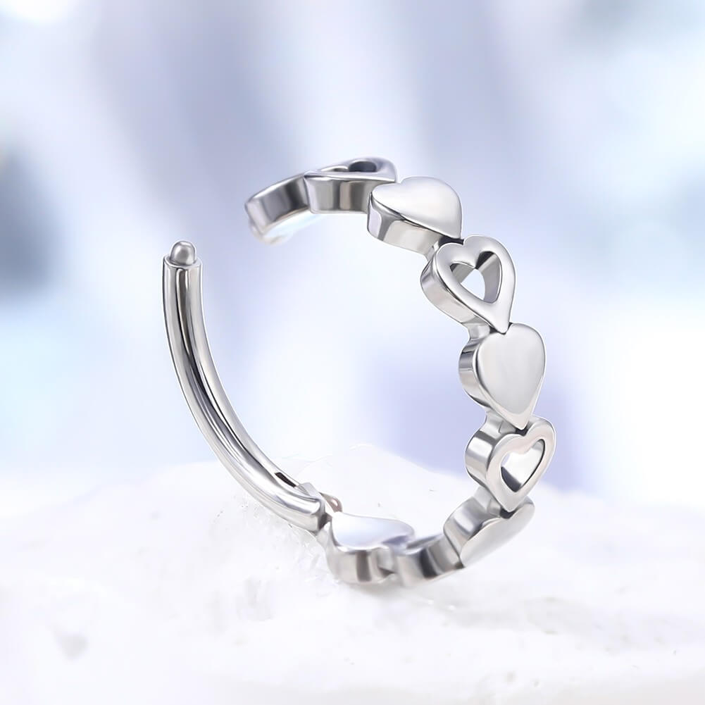 Heart Hinged Segment Cartilage Ring
