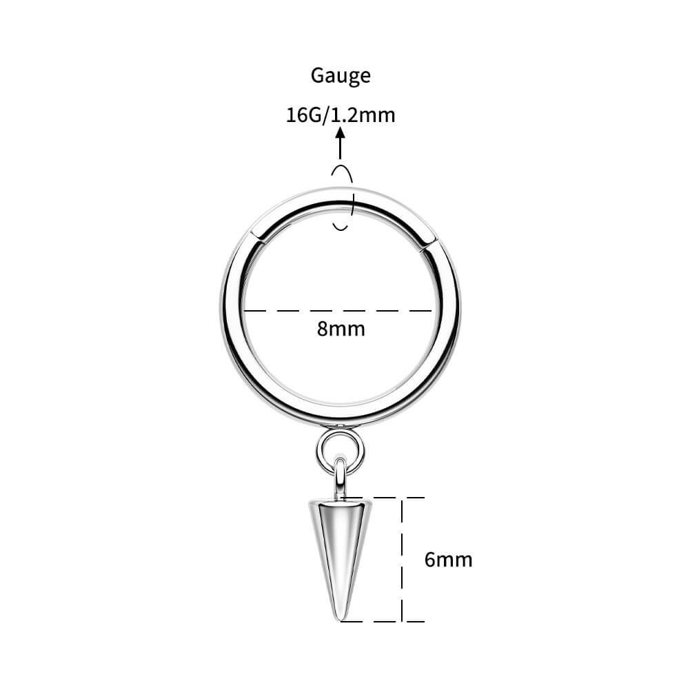 Dangle Spike Segment Septum Ring