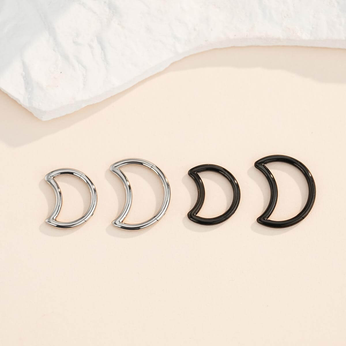 Crescent Moon Titanium Septum Ring
