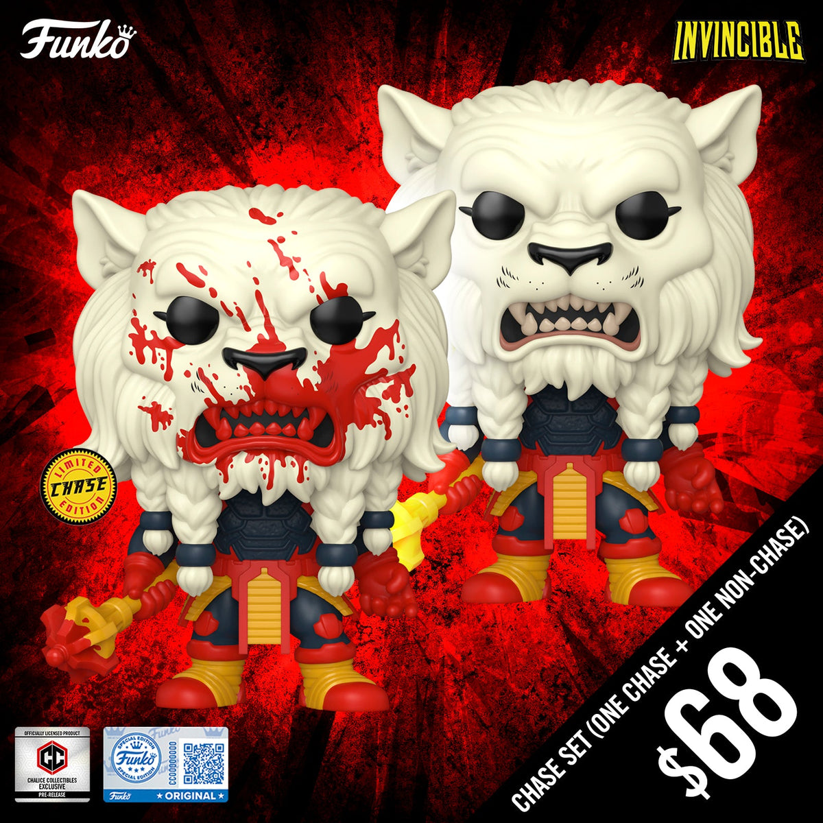 Pre-Order: Funko Pop! Chalice Exclusive: Invincible - Battle Beast #54 (Chase plus Non-Chase) (PR)