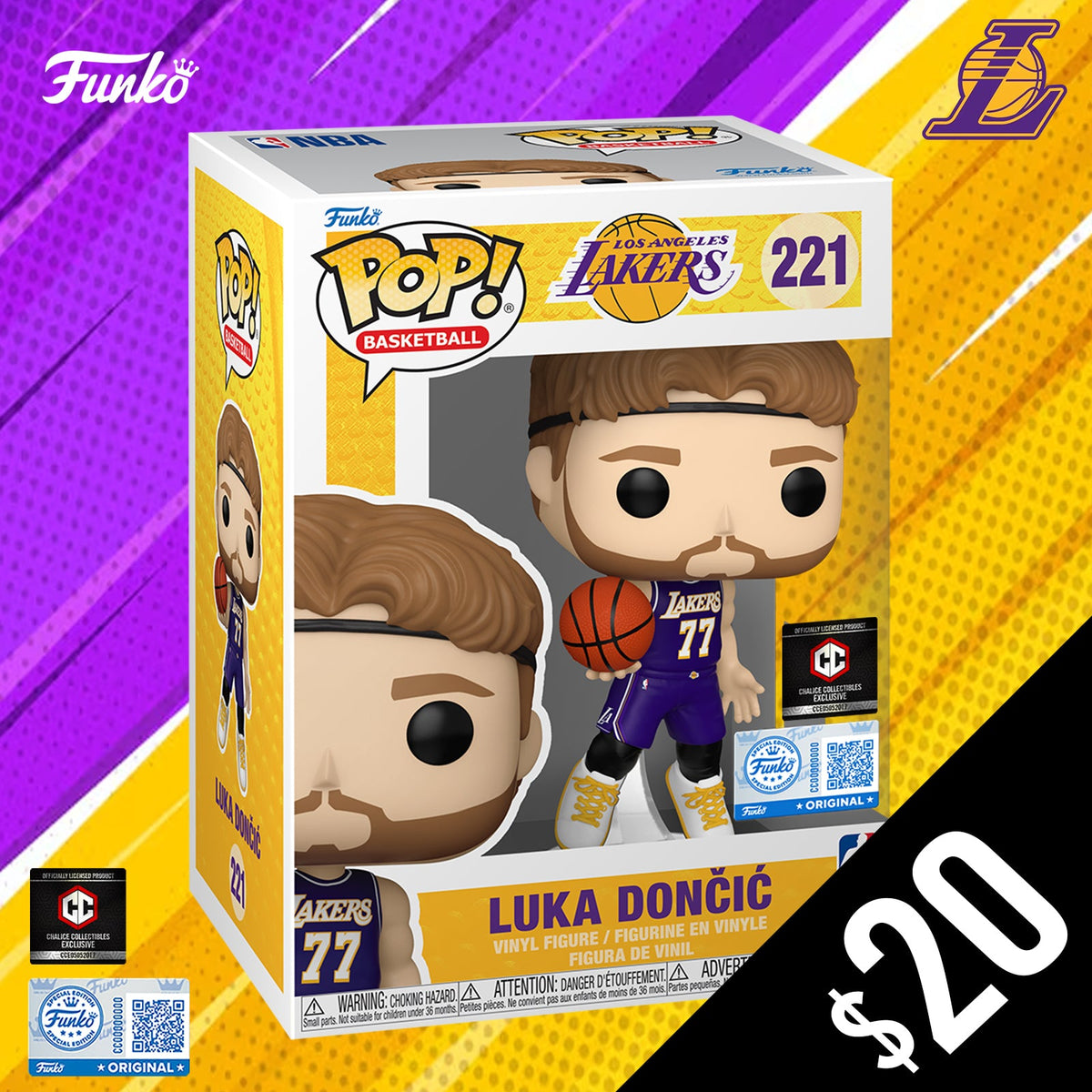 Funko Pop! Chalice Exclusive: Luka Doncic #221 (Away Jersey)
