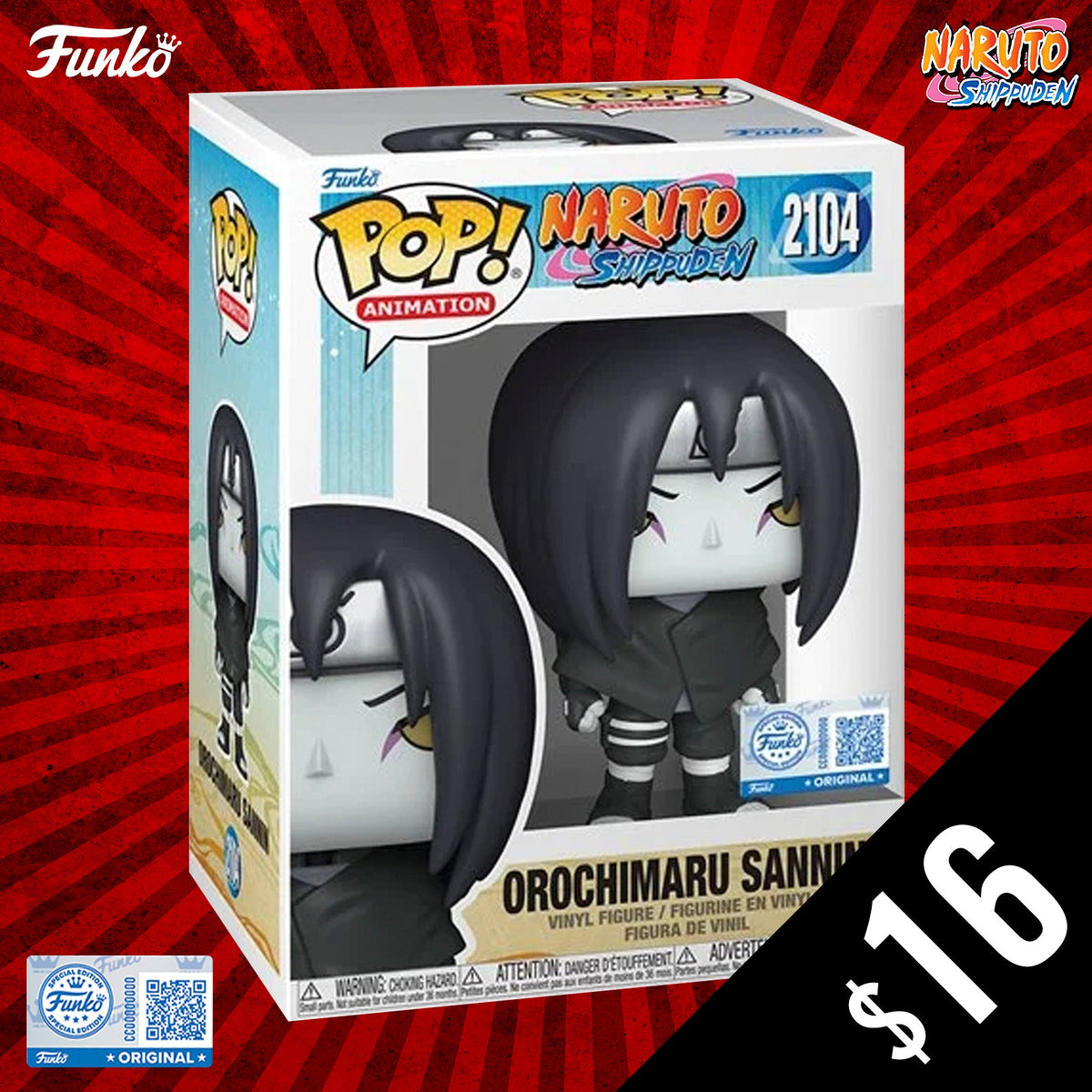 Pre-Order: Funko Pop! Naruto Shippuden S15: Orochimaru #2104