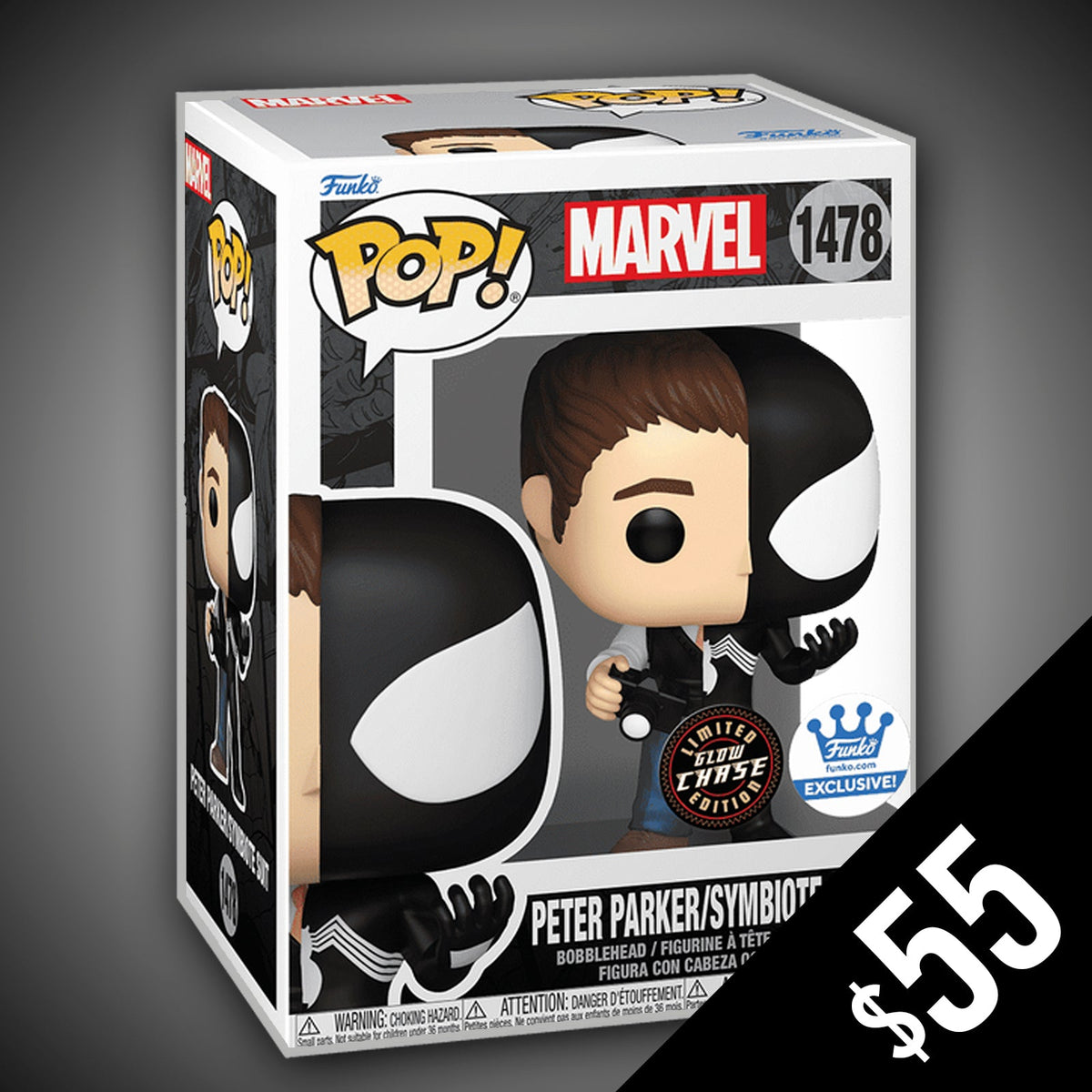 Funko Pop! Marvel: Peter Parker/Symbiote Suite #1478 (CHASE)