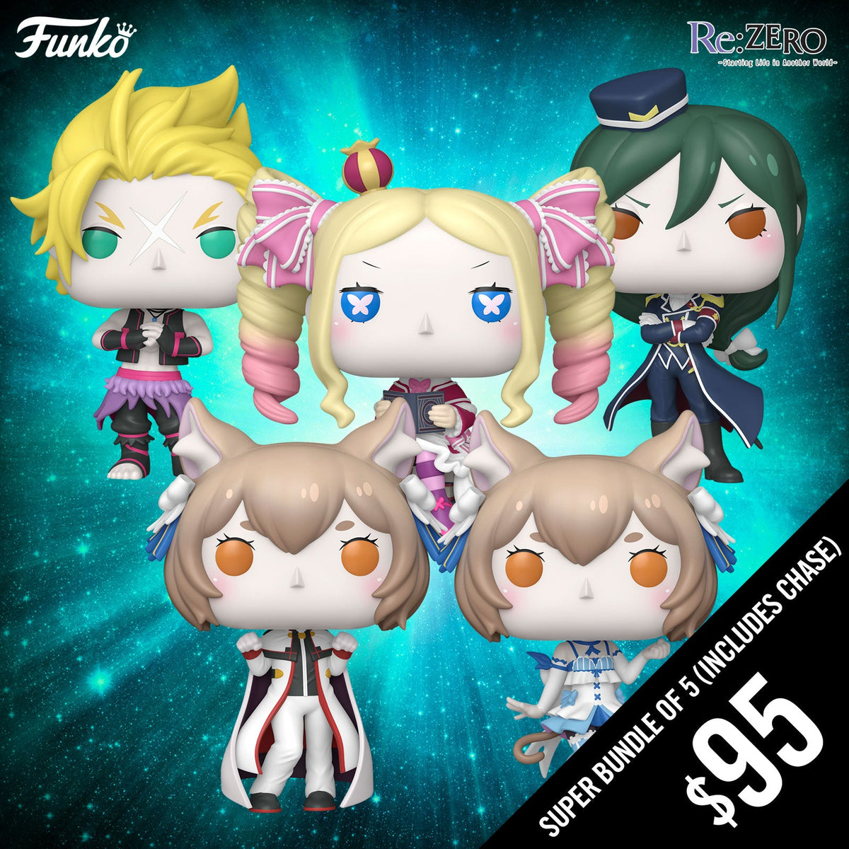 Pre-Order: Funko Pop! Re: Zero S2: Super Bundle (Includes Chase)