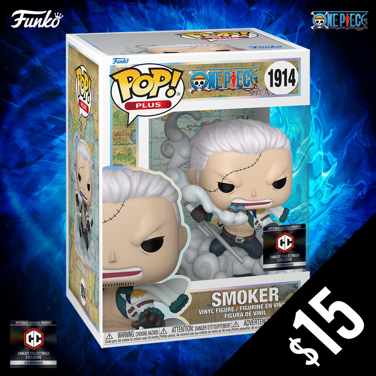 Funko Pop! Chalice Exclusive: One Piece S10: Smoker #1914 (Non-Chase)