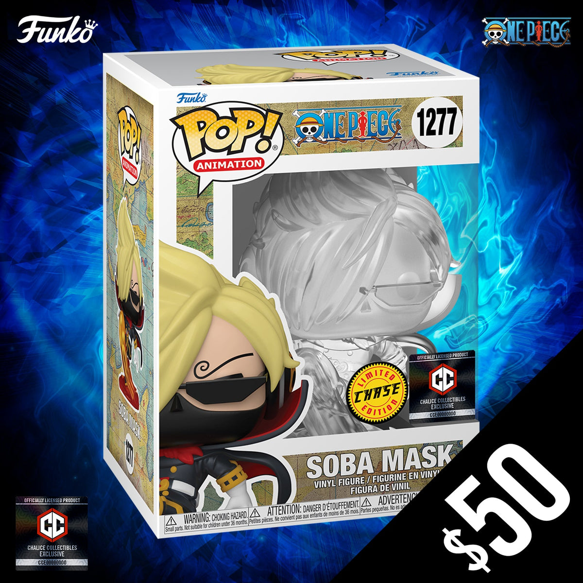 Funko Pop! Chalice Exclusive: One Piece: Soba Mask #1277 (CHASE)