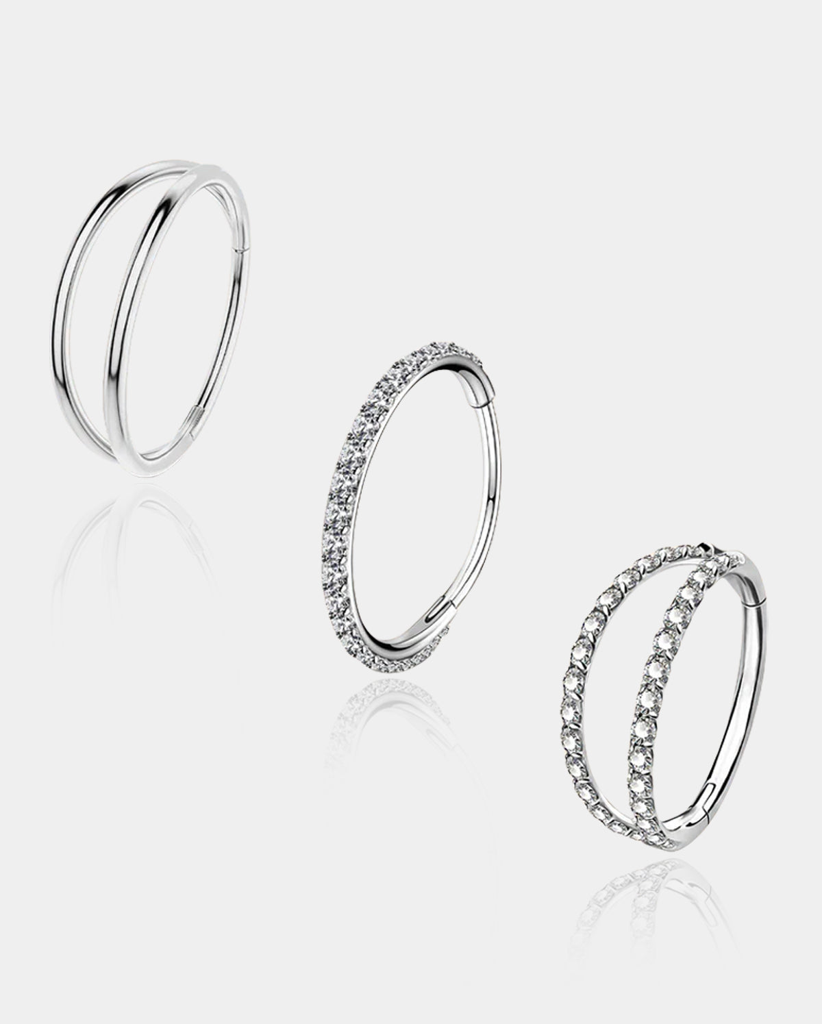 3PCS Hypoallergenic Nose Hoops Set