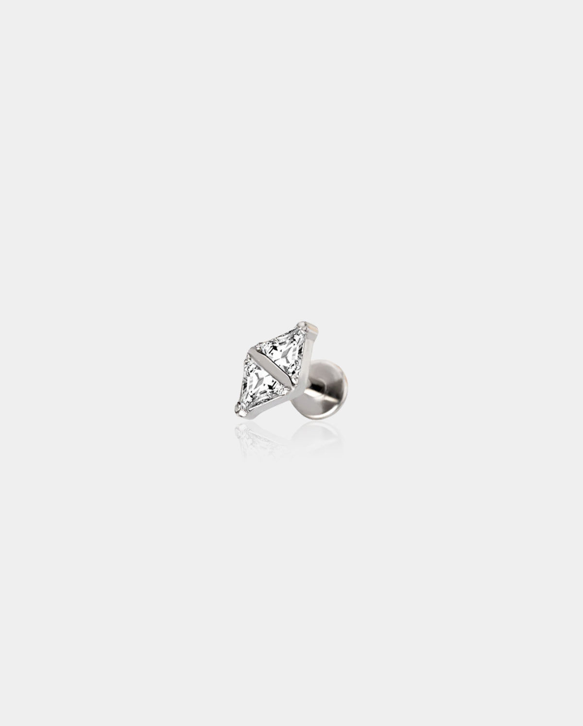 CZ Spike Internally Threaded Titanium Cartilage Stud