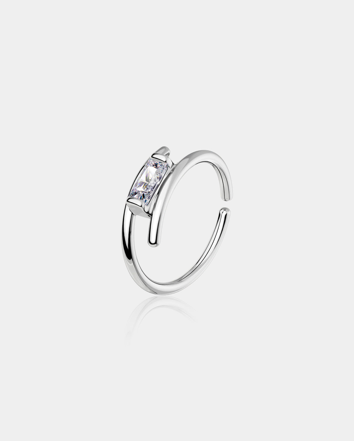 Rectangle CZ Seamless Nose Hoop