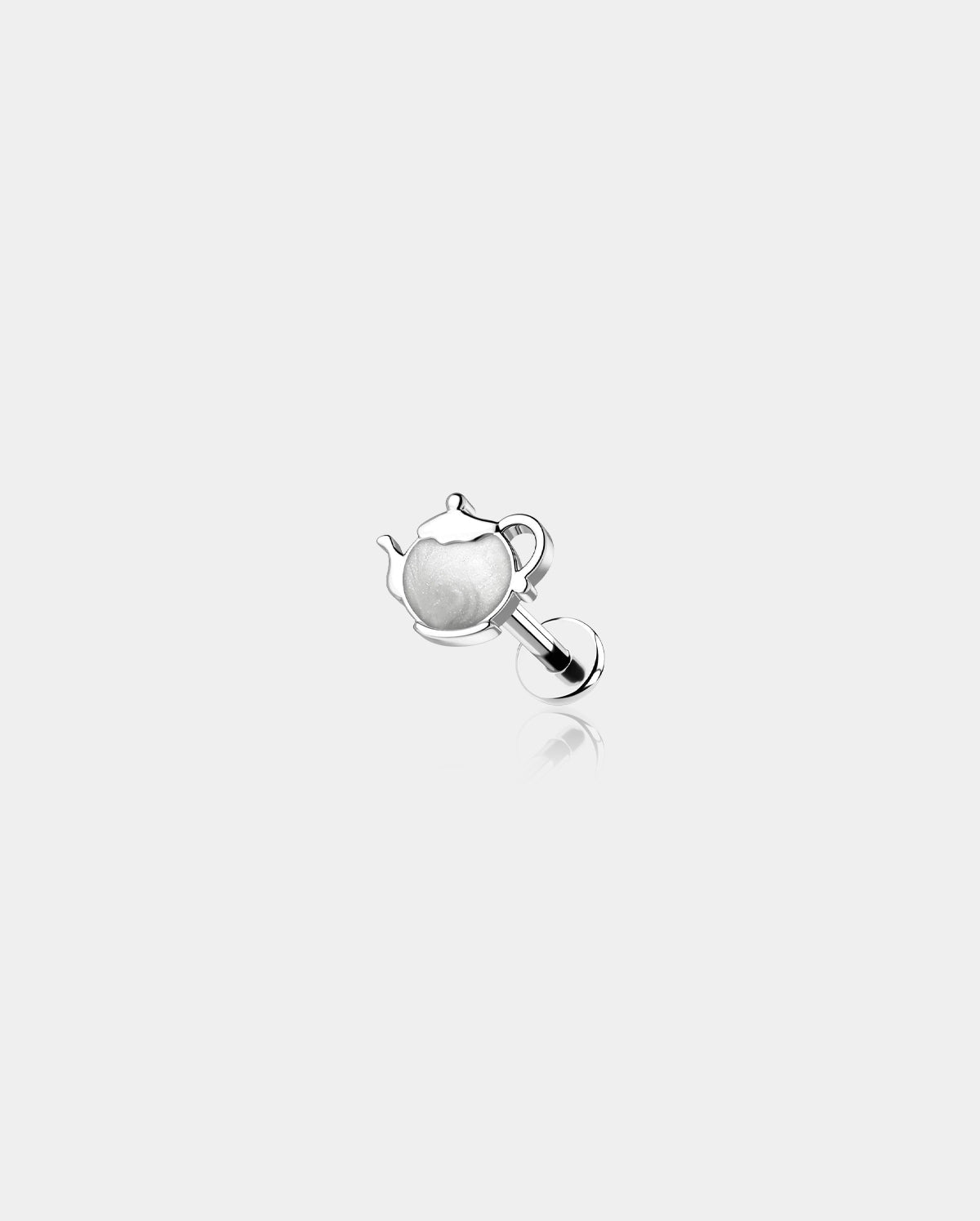 Oufer X Roly Teapot Internally Threaded Cartilage Stud