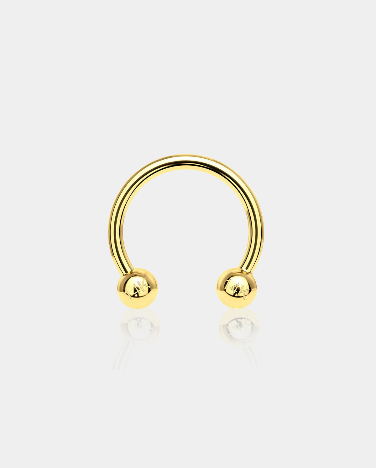 14k Gold 16G Classic Horseshoe Septum Ring