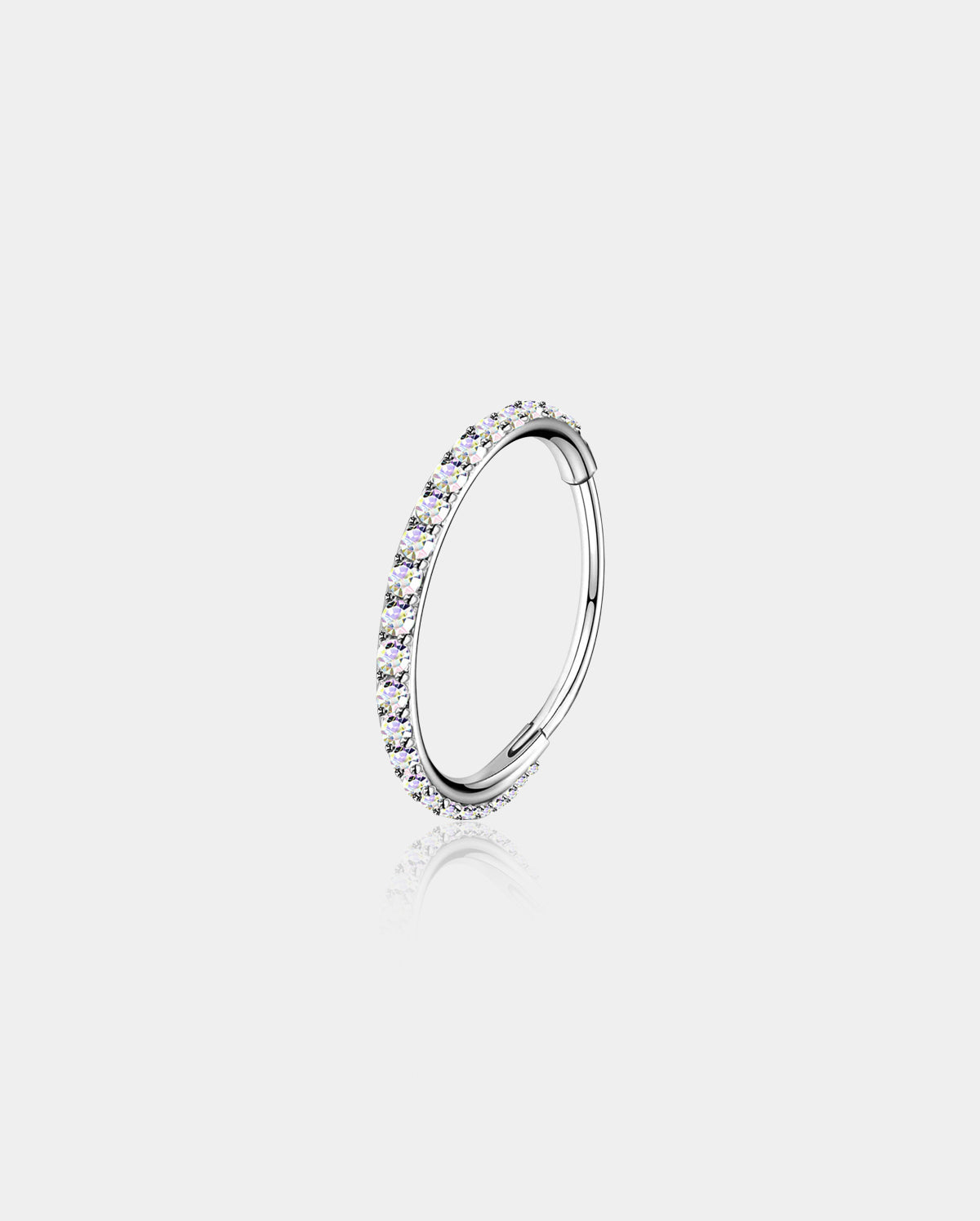 20G CZ Hinged Segment Nose Ring