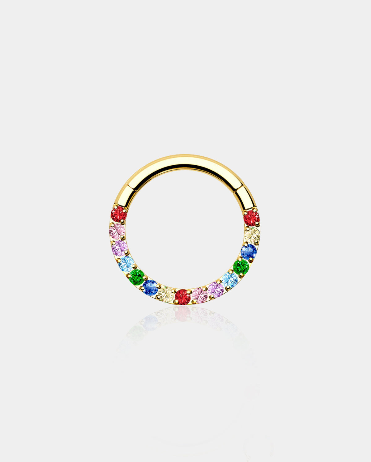 Colorful Front CZ Septum Daith Ring