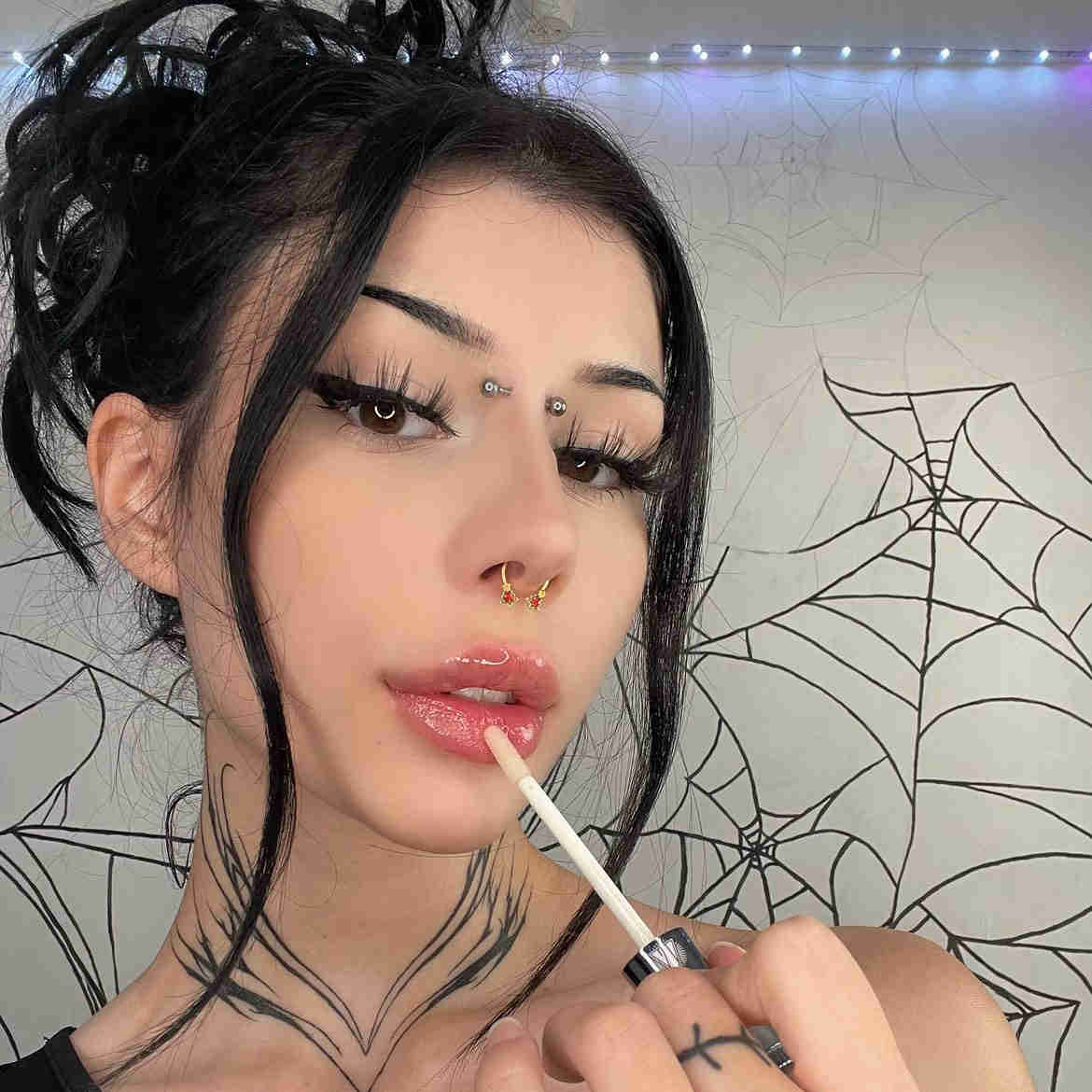 Colored Christmas Tree Horseshoe Septum Ring
