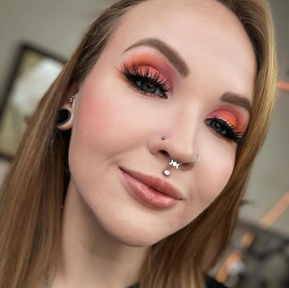Flat Moon Phase Segment Septum Ring