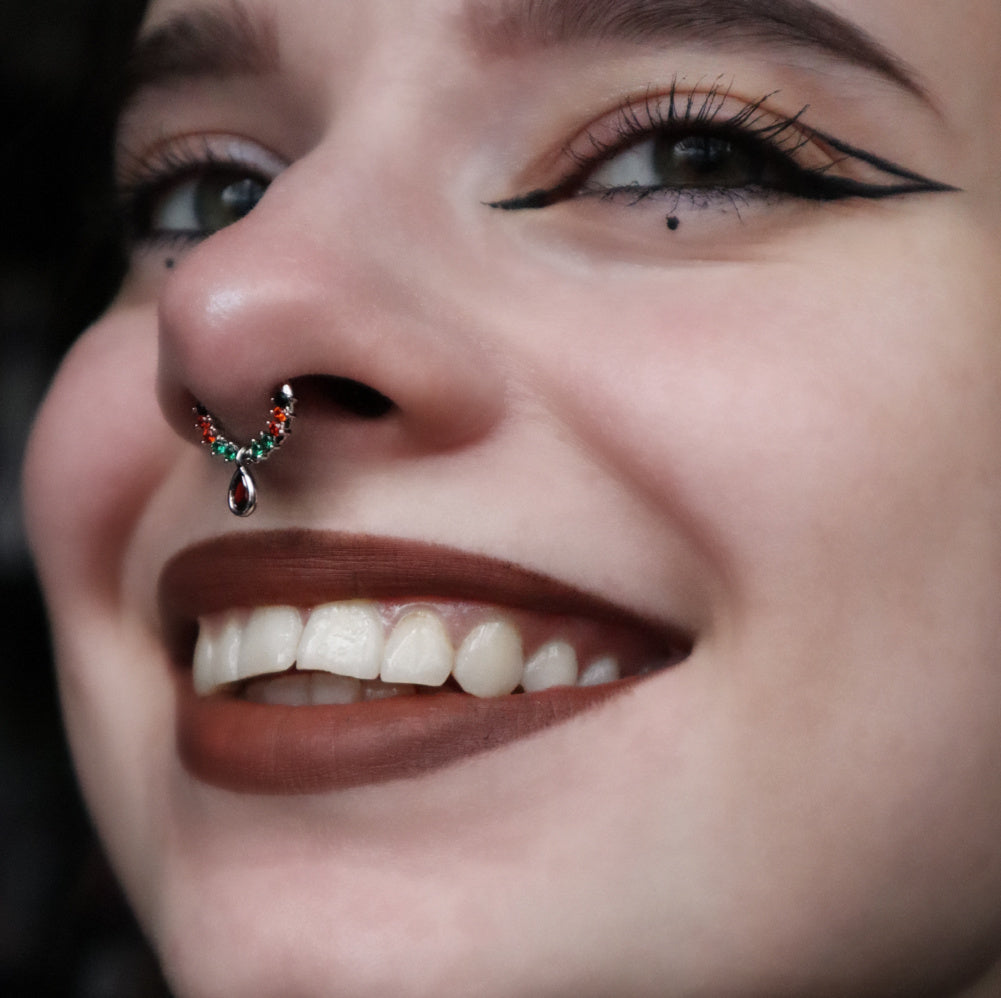 Mysterious Gem Hinged Segment Septum Ring