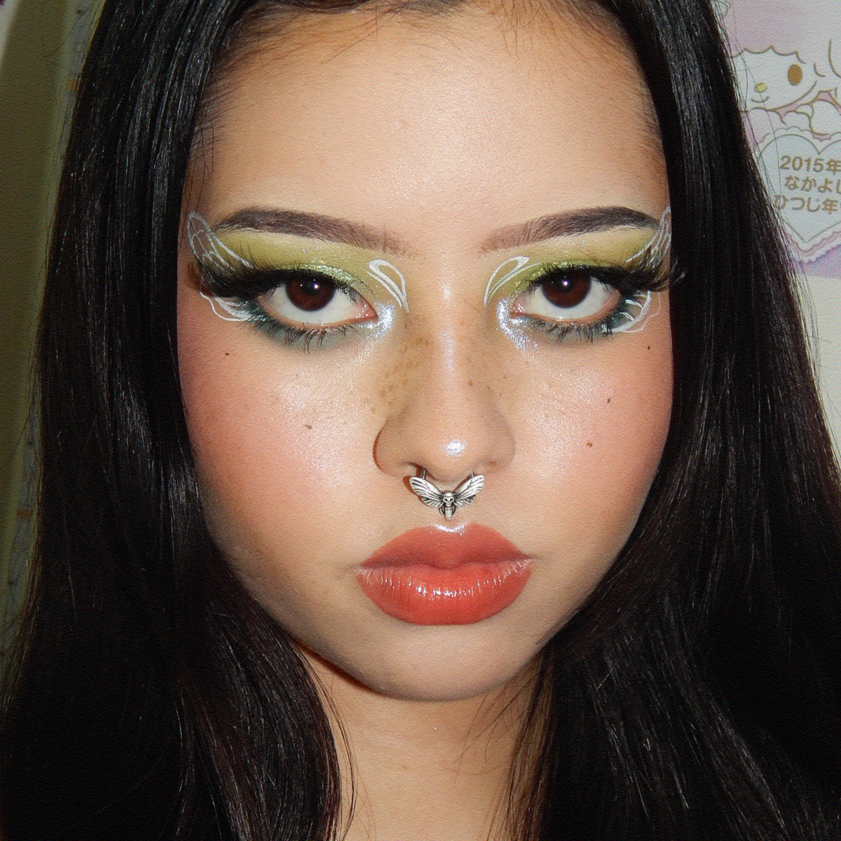 Skull Head Moth Daith Septum Ring
