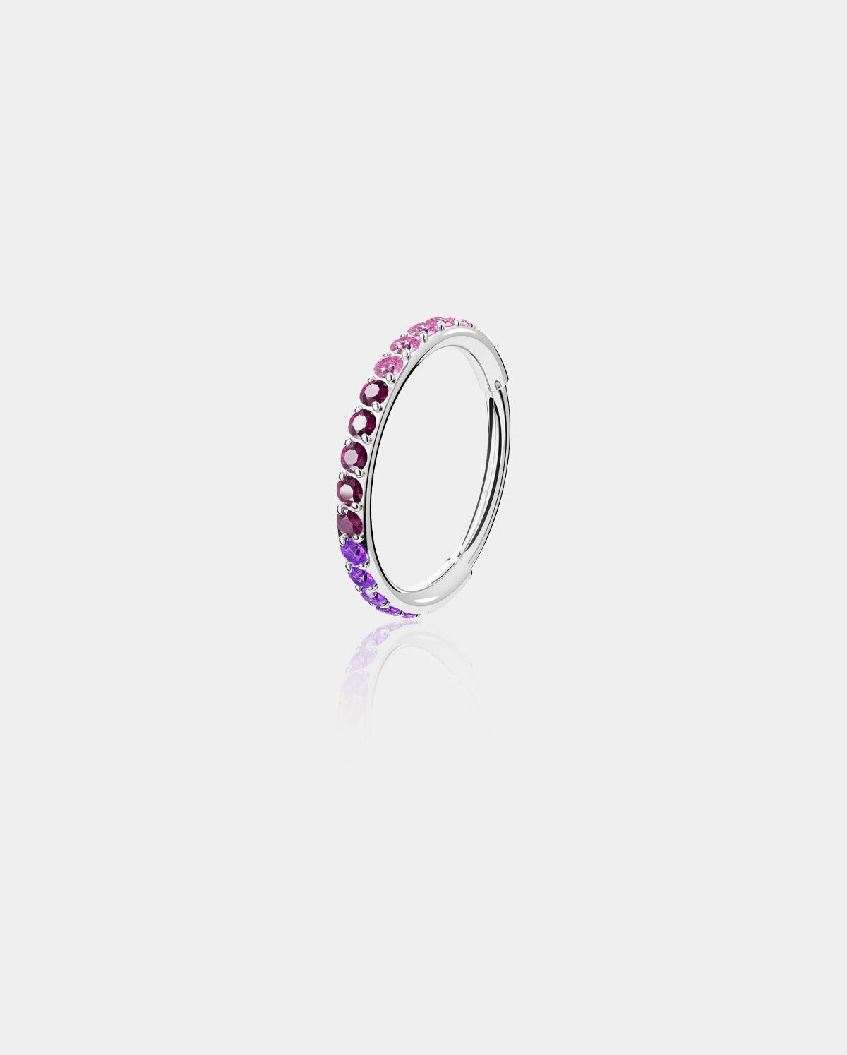 Iridescent CZ Segment Nose Hoop