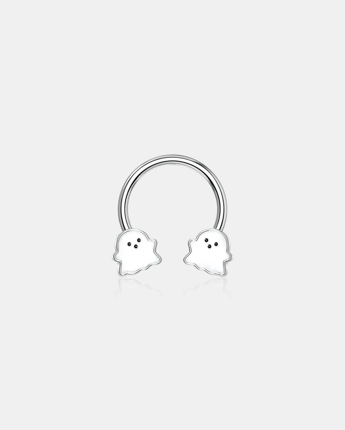 Halloween Cute Ghost Horseshoe Septum Ring