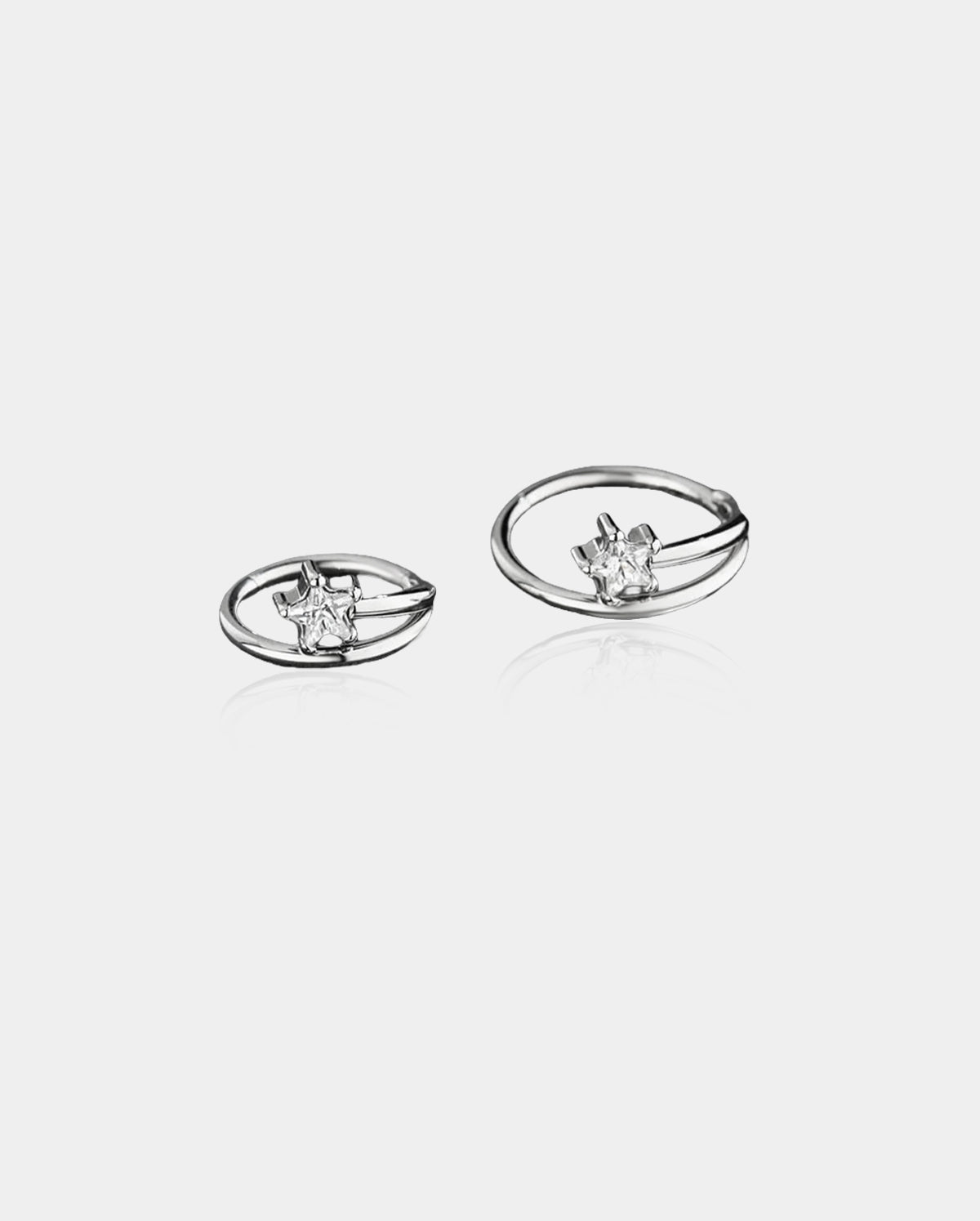 Star CZ Hinged Segment Cartilage Ring