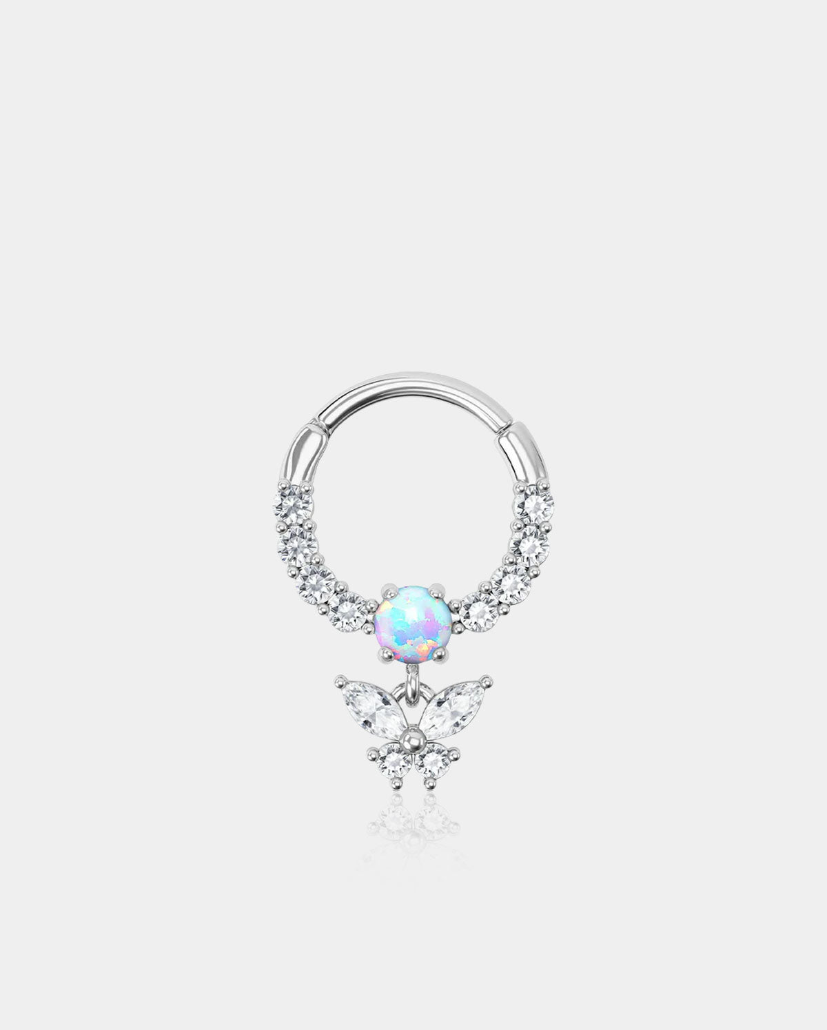 Hanging CZ Butterfly Septum Daith Ring