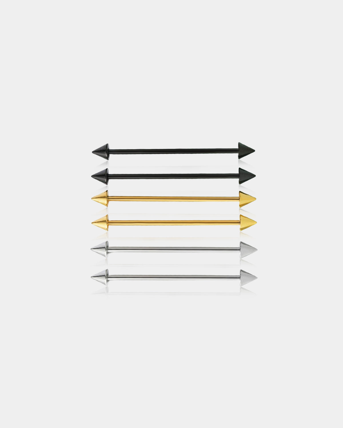 6PCS Spike Industrial Barbell Set
