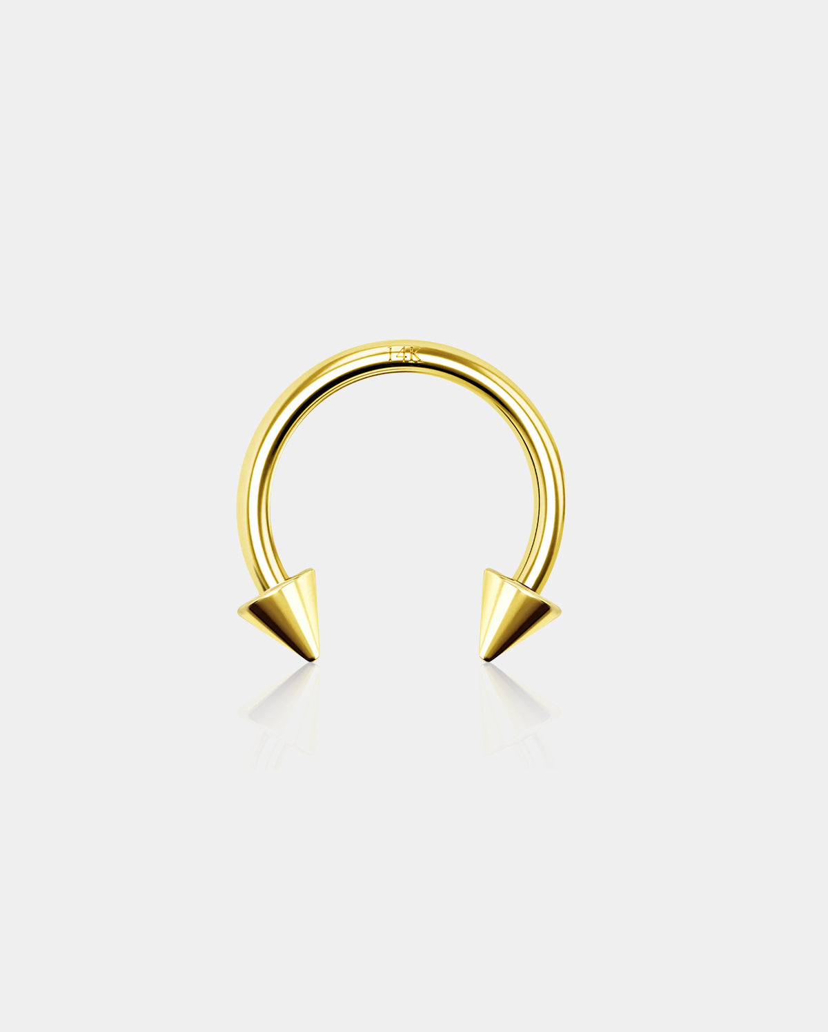14k Gold Spike Horseshoe Septum Ring