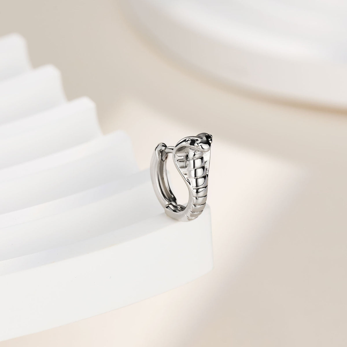 2PCS CZ Cobra Earrings