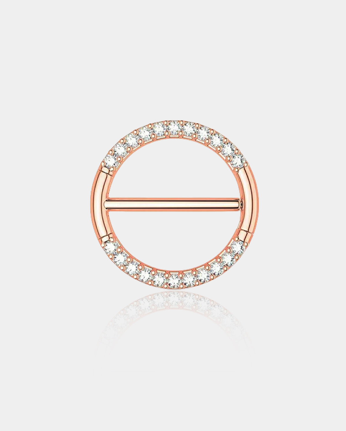 Circular CZ Clicker Nipple Shield Jewelry