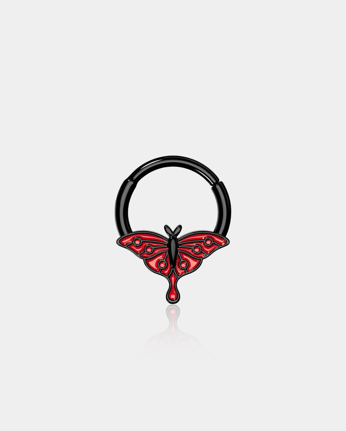 Halloween Red Moth Segment Septum Ring