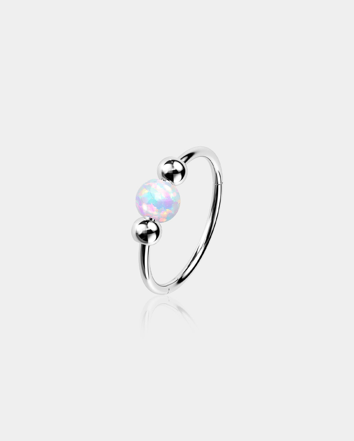 Synthetic Opal Hinged Segment Nose Ring