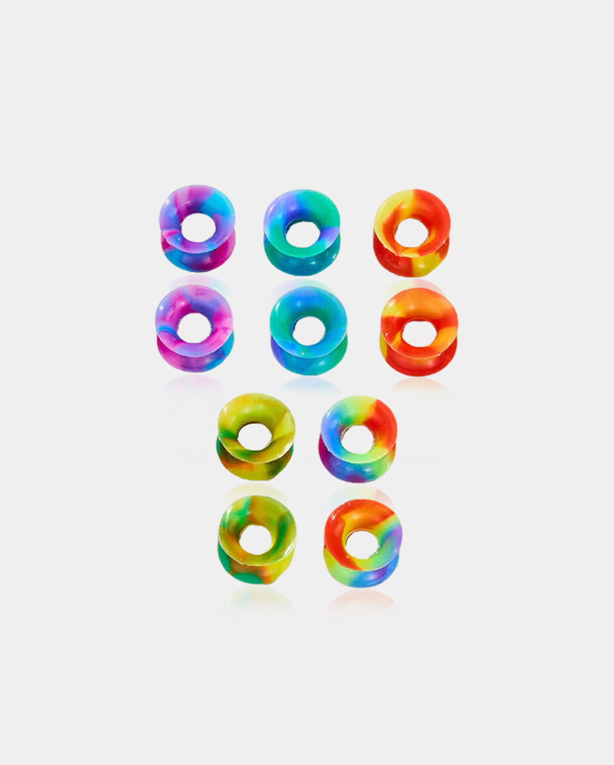 Oufer X Roly 10PCS 812mm Soft Silicone Earring Tunnels